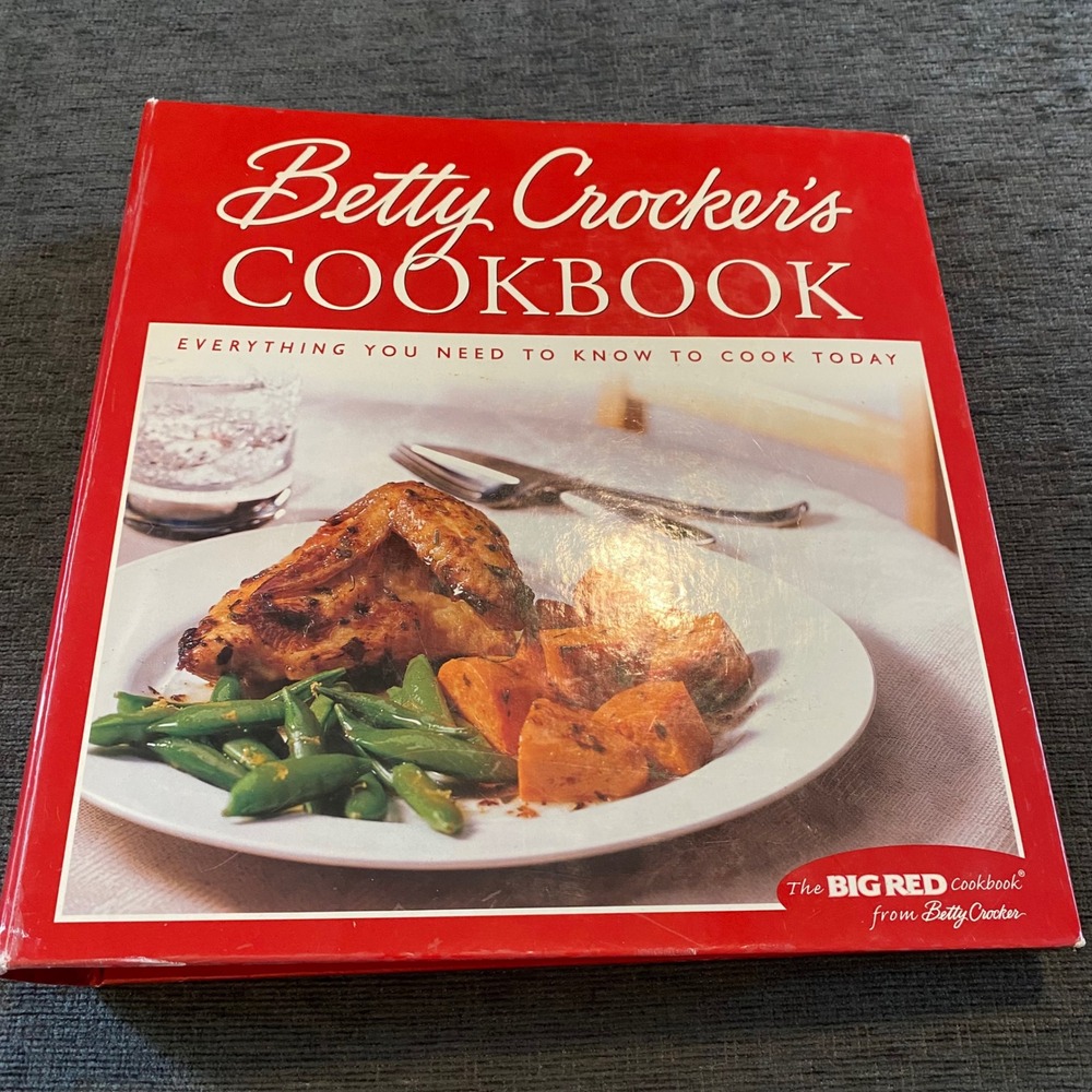 Betty Crocker Cookbook Big Red Ring Bound Binder Red Recipes Tabs